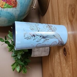 2023 Starbucks Icicle blue silver Siren ceramic travel tumbler